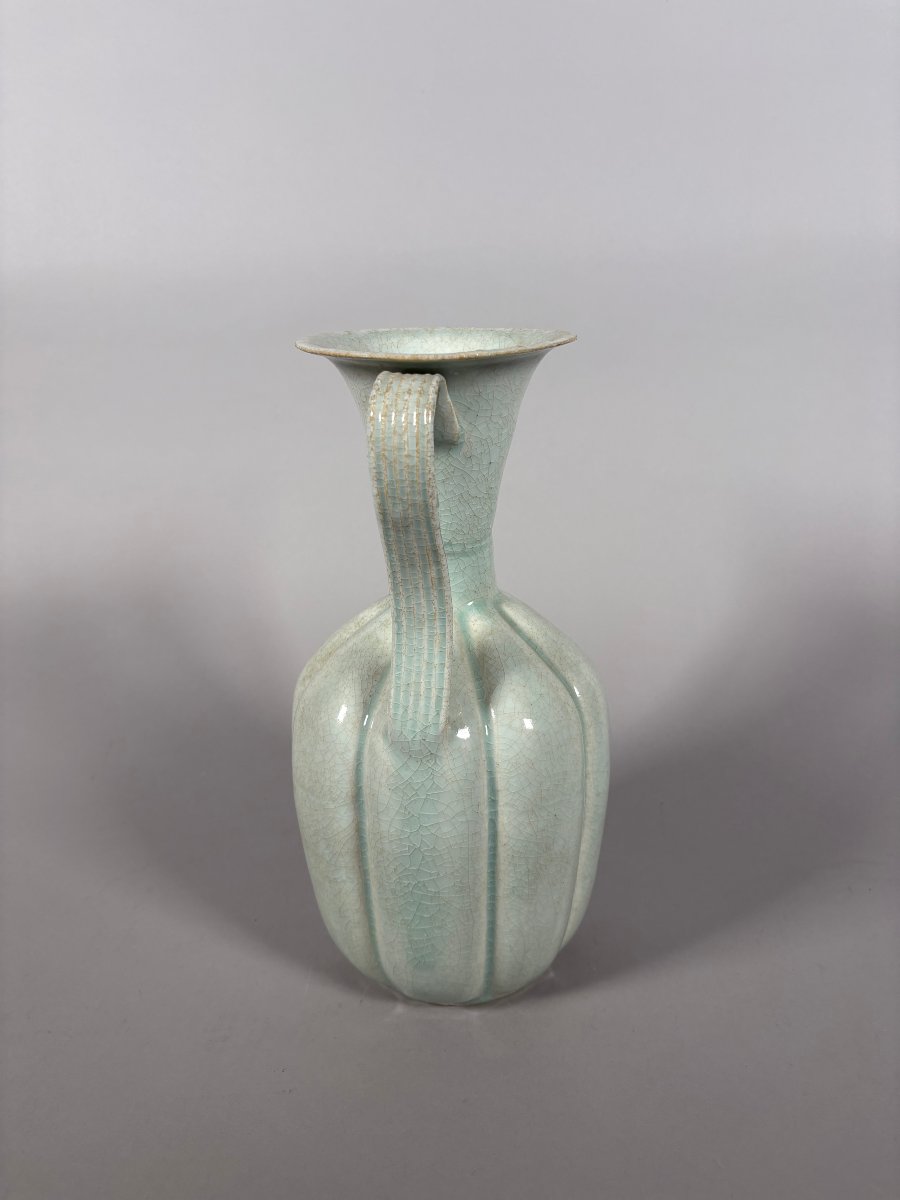 Verseuse Qinbaï en porcelaine céladon craquelé Chine, Dynastie Song (960-1279), Fours Jizhou-photo-2