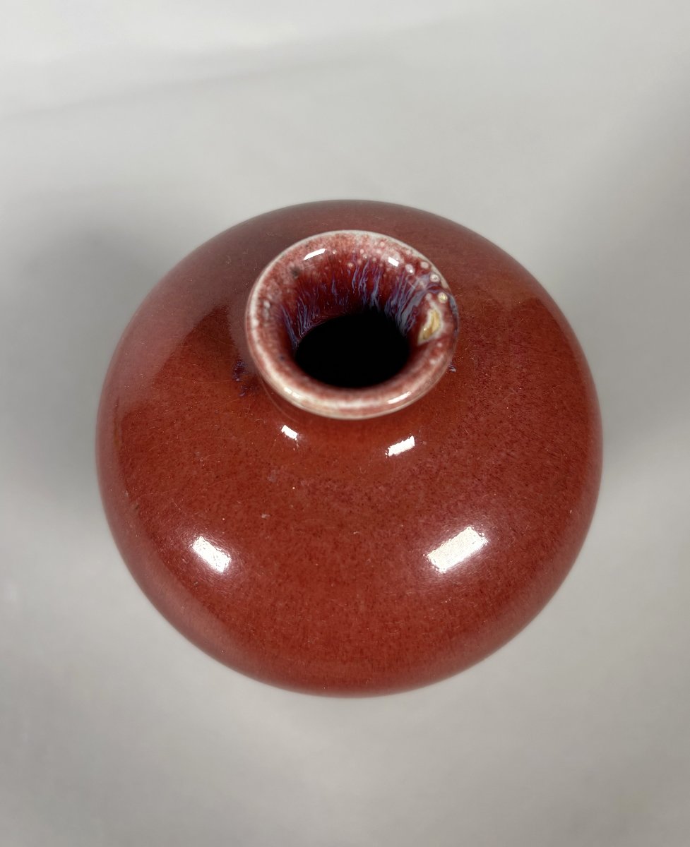 Vase Meiping rouge sang de bœuf en porcelaine  Chine    XIXème siècle -photo-4