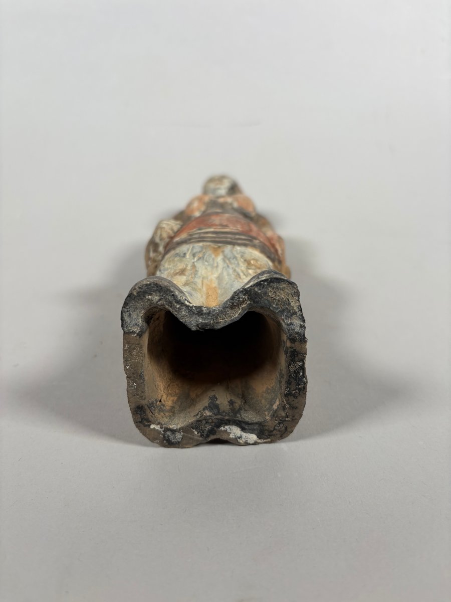 Sculpture d'un serviteur Mingqi tete amovible Chine Dynastie Tang (618-907)-photo-3