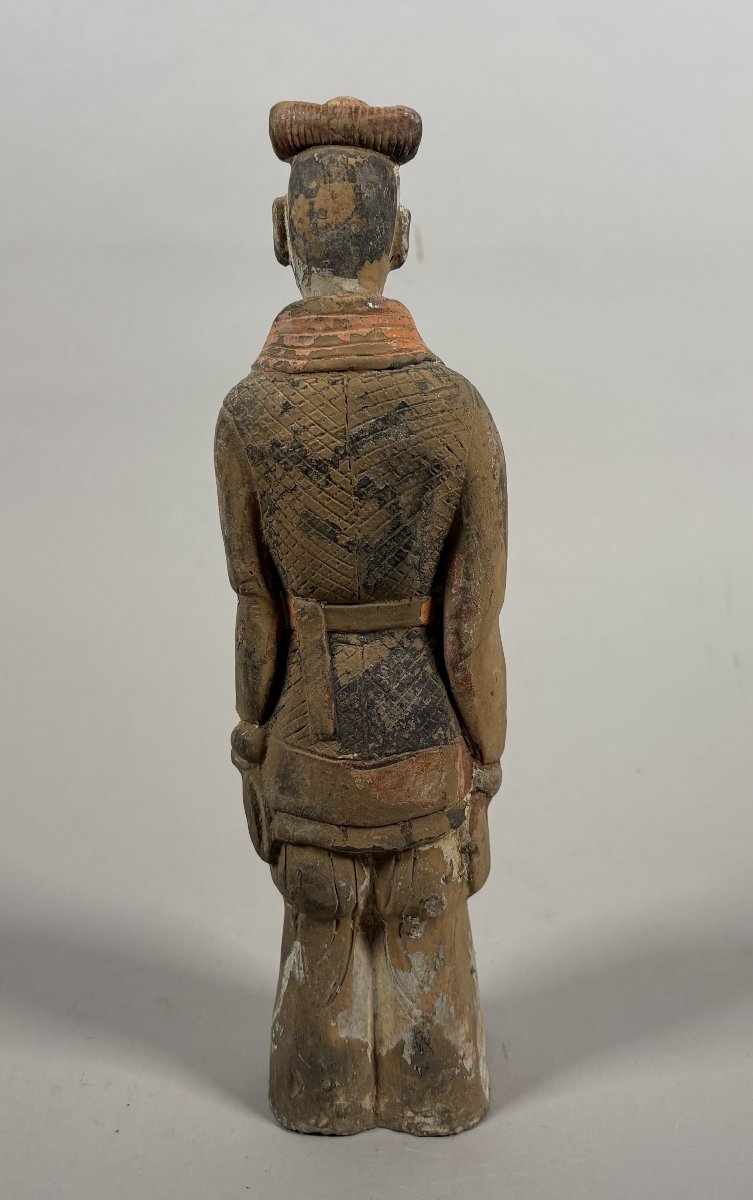 Sculpture d'un serviteur Mingqi tete amovible Chine Dynastie Tang (618-907)-photo-1