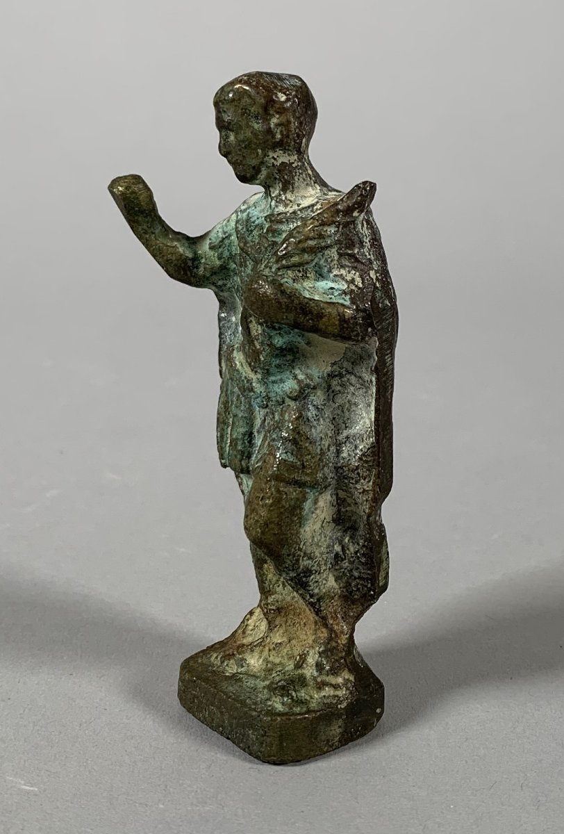 Bronze Statuette Of A Roman Emperor In The Ancient Roman Style, 1st–2nd Century-photo-3