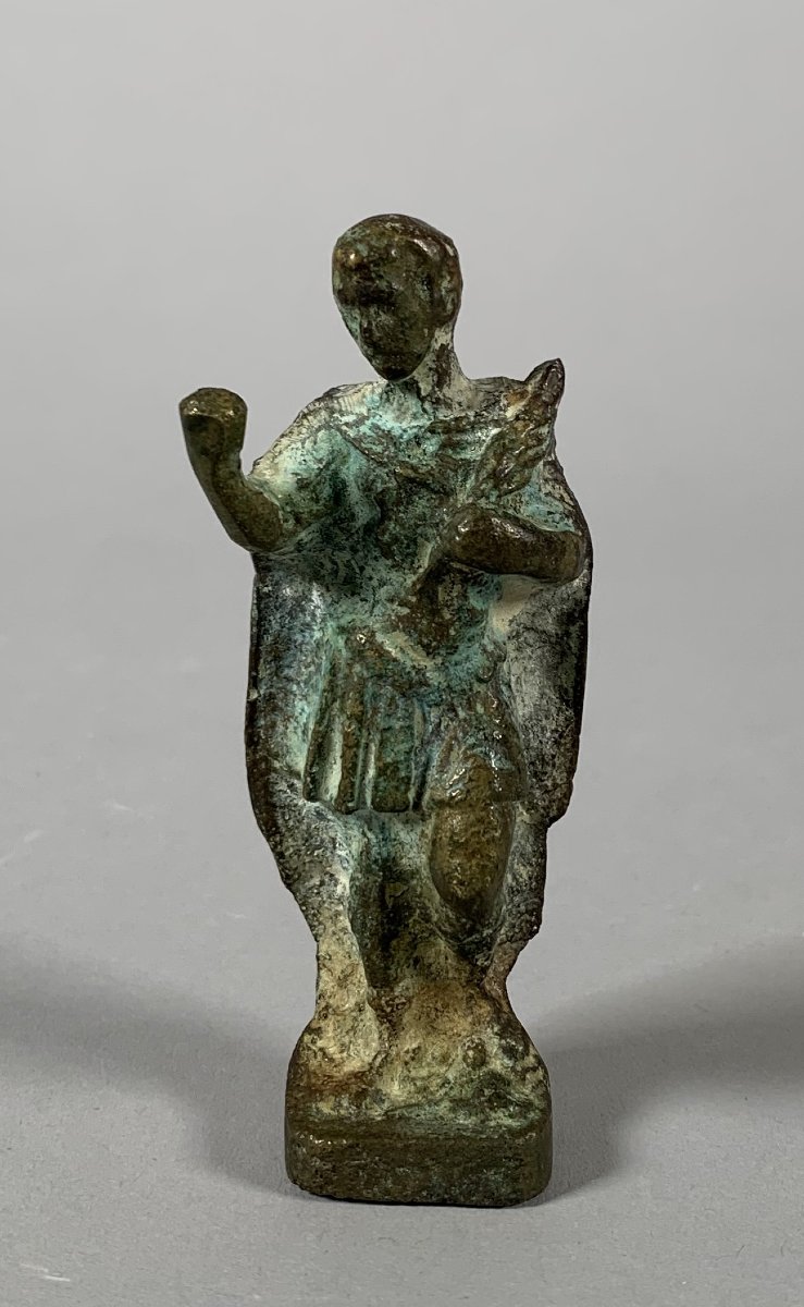 Bronze Statuette Of A Roman Emperor In The Ancient Roman Style, 1st–2nd Century