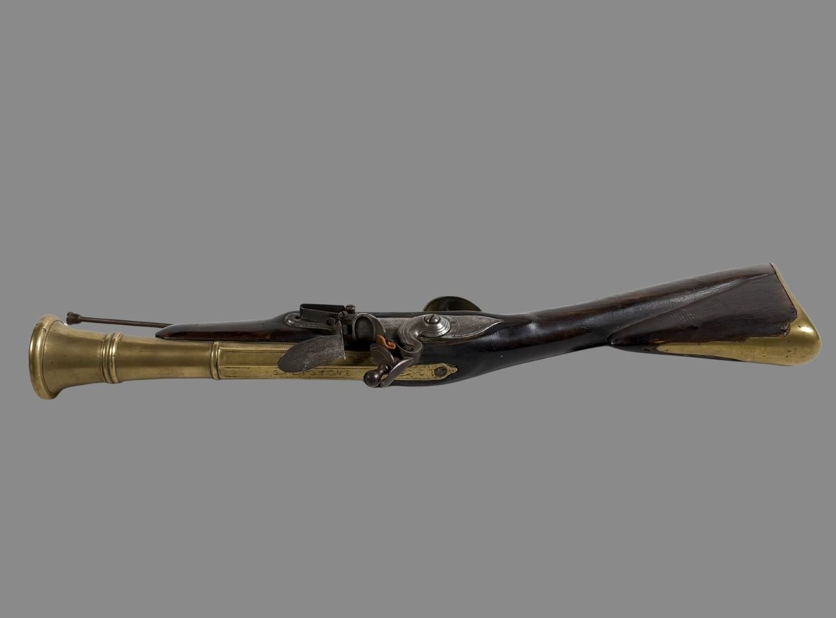 Spanish Naval Flintlock Tromblon Made Of Bronze -photo-1