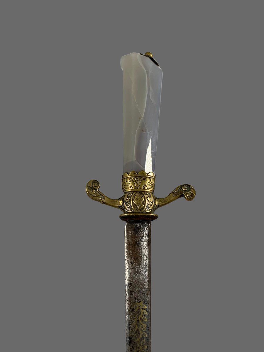 17th-century German Hunting Dagger Made Of Agate  -photo-2