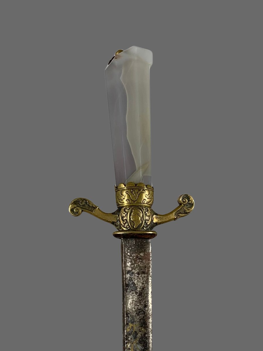 17th-century German Hunting Dagger Made Of Agate  -photo-1