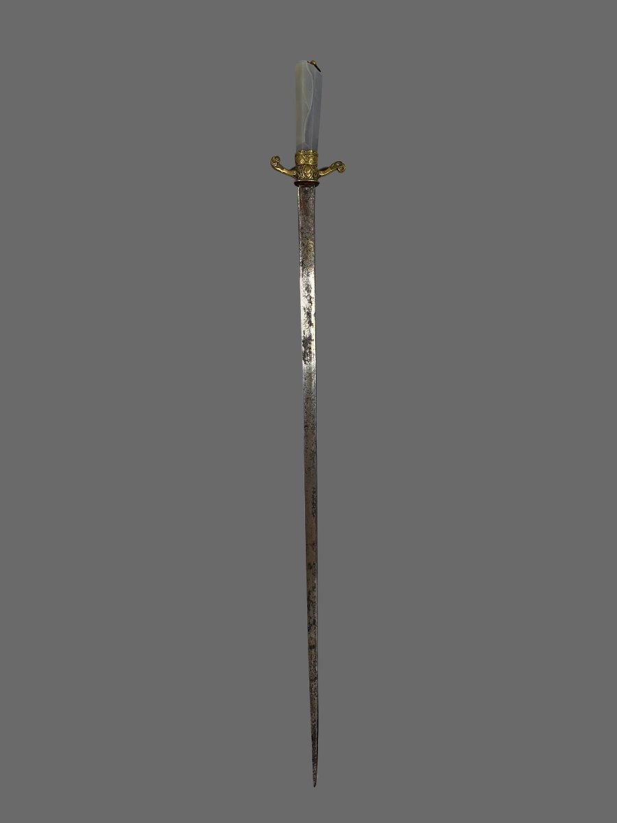 17th-century German Hunting Dagger Made Of Agate  -photo-4