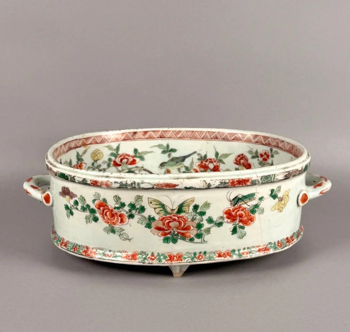 Jardinerie en porcelaine de la famille verte Epoque Kangxi (1662-1722) Chine-photo-2