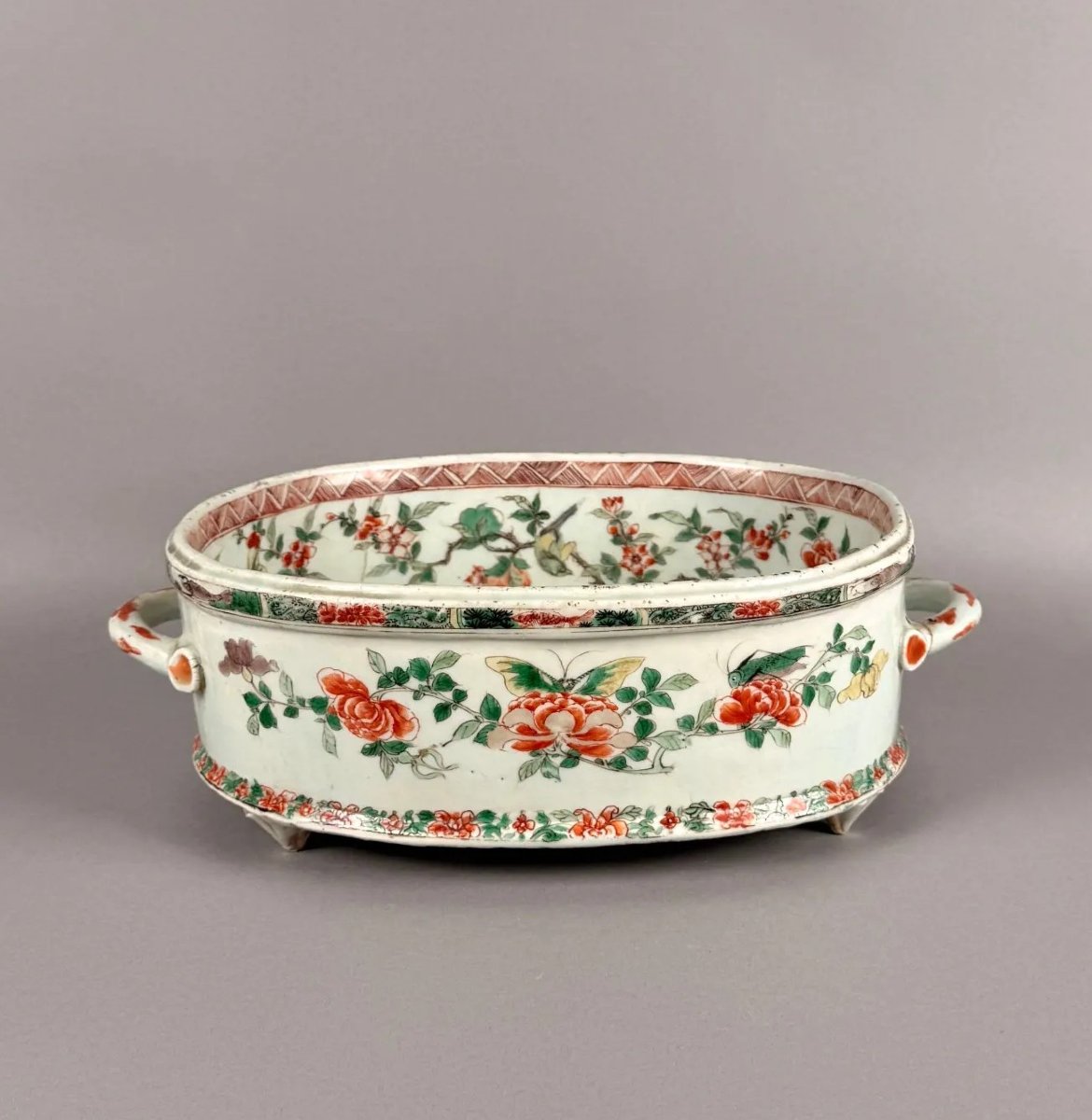 Jardinerie en porcelaine de la famille verte Epoque Kangxi (1662-1722) Chine
