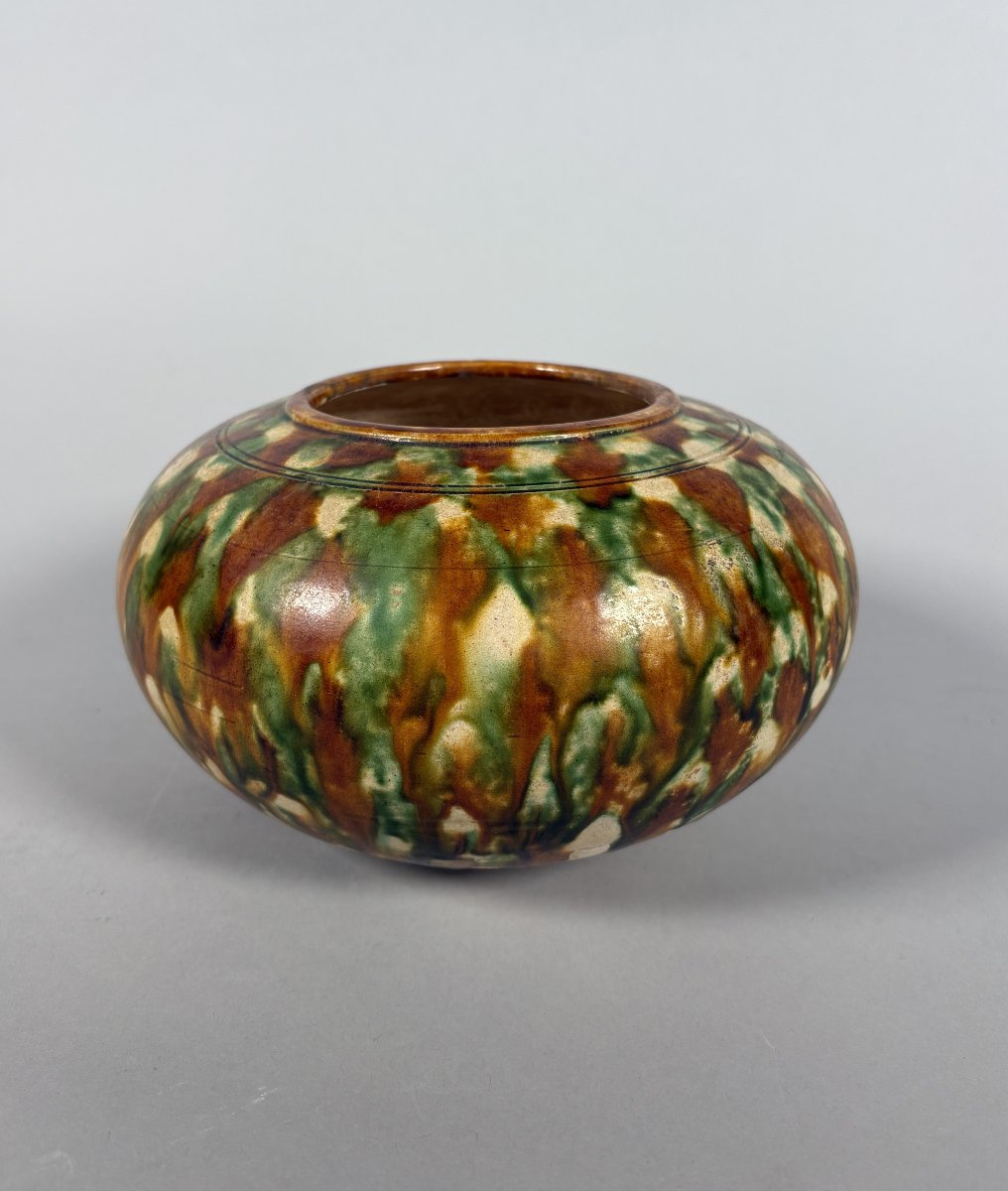 Vase Sancai en grès dynastie Tang ( 618-907 ) Chine Antique -photo-1