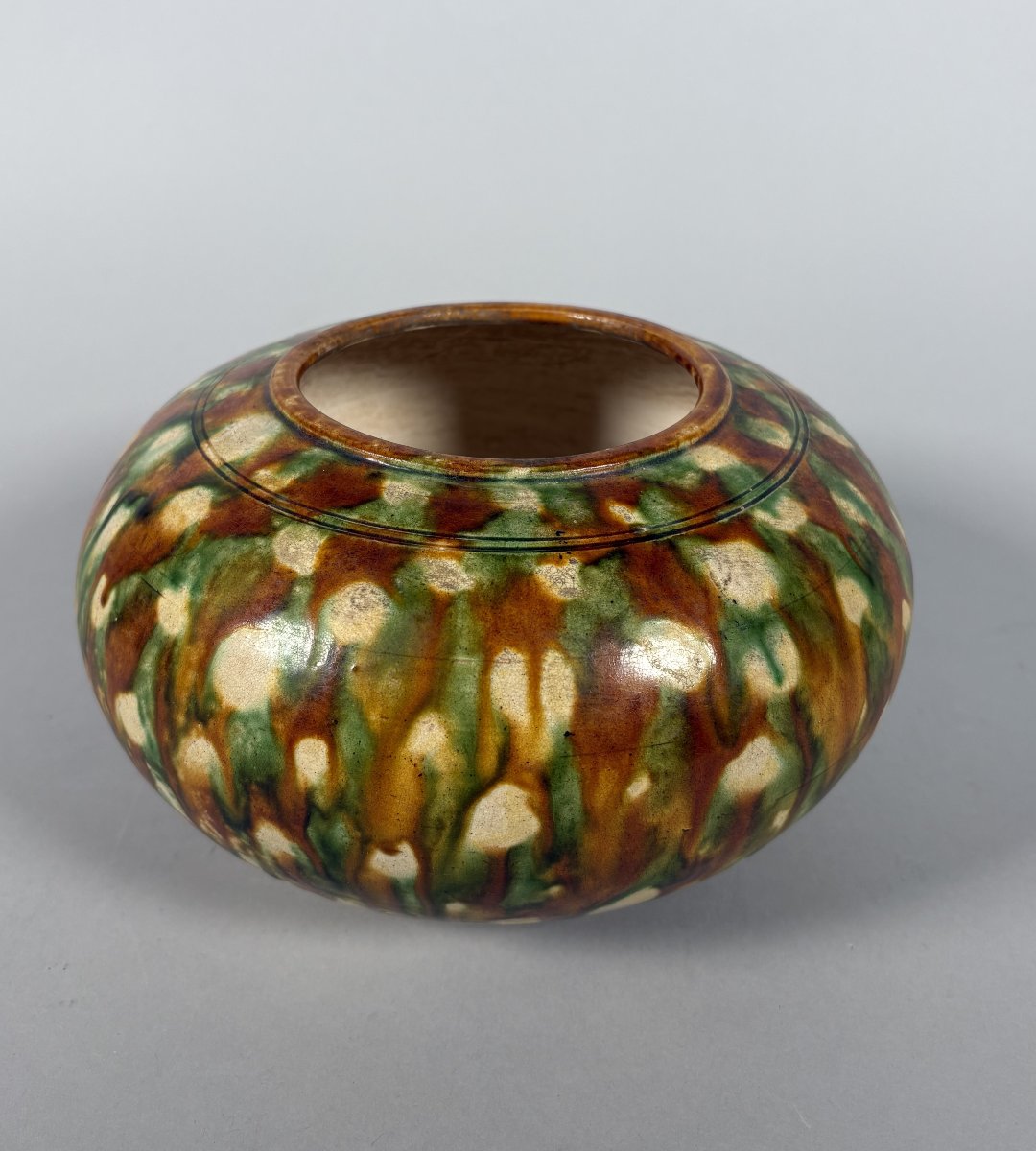 Vase Sancai en grès dynastie Tang ( 618-907 ) Chine Antique 