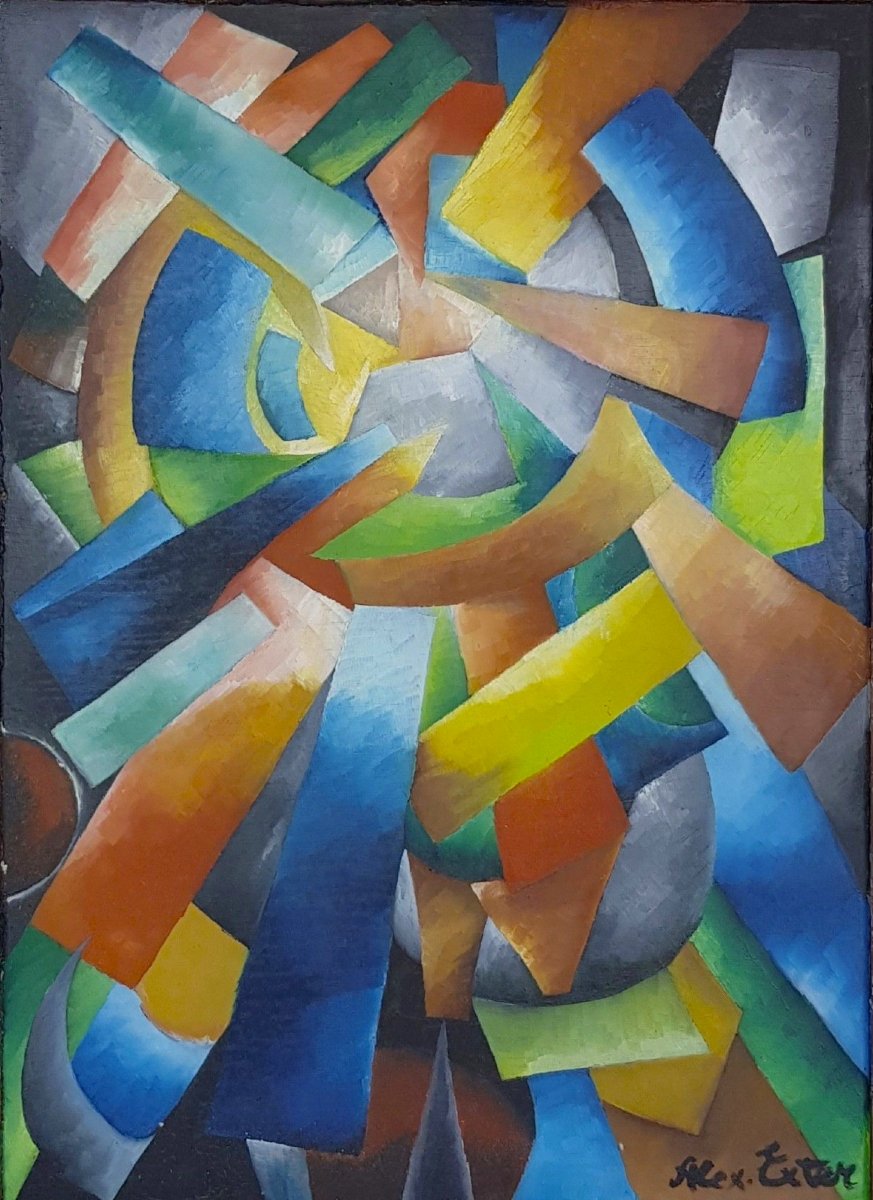 Alexandra EXTER (1882-1949) « Dynamique des couleurs »,  Composition constructiviste moderne-photo-2