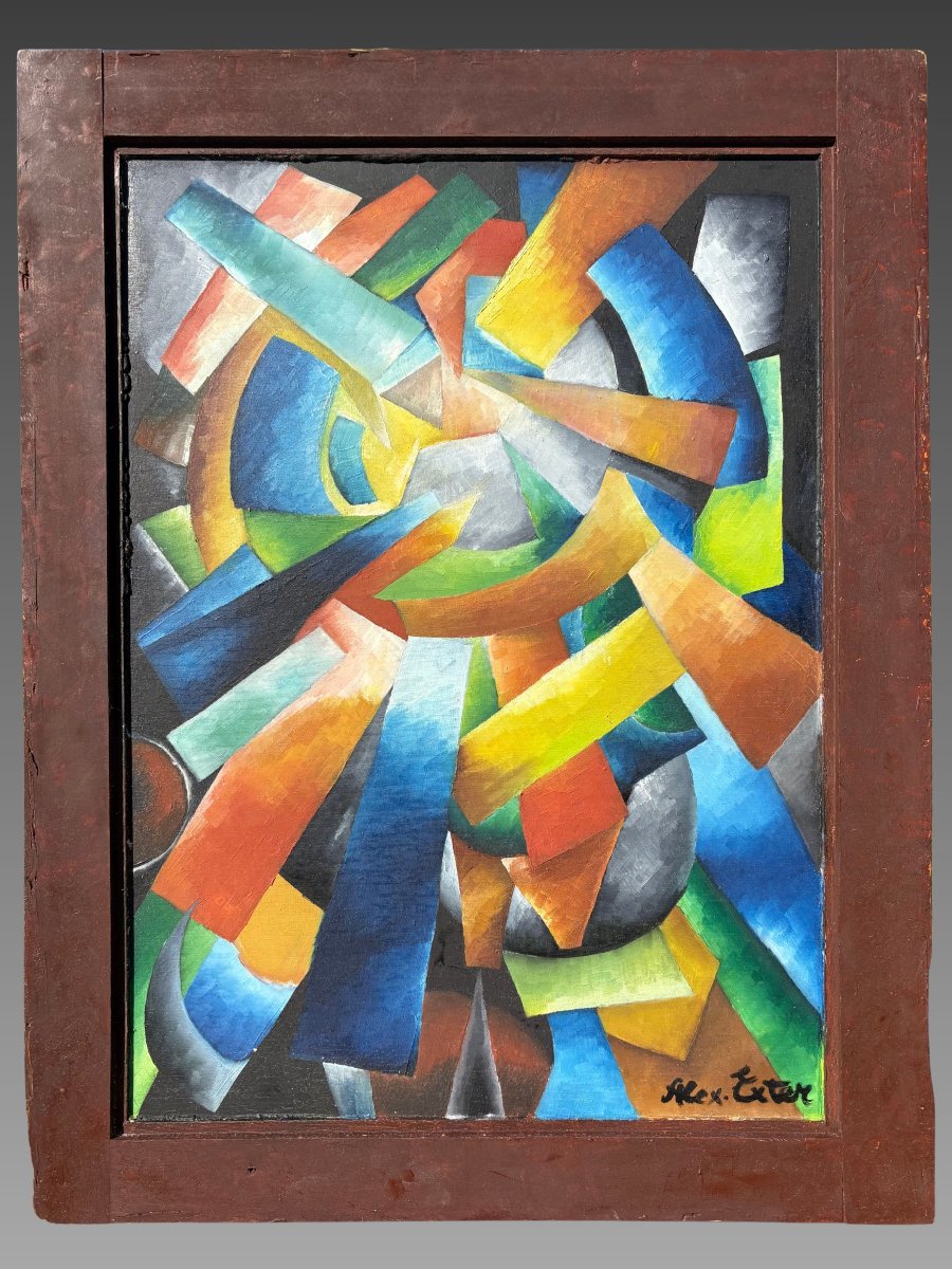 Alexandra EXTER (1882-1949) « Dynamique des couleurs »,  Composition constructiviste moderne-photo-3