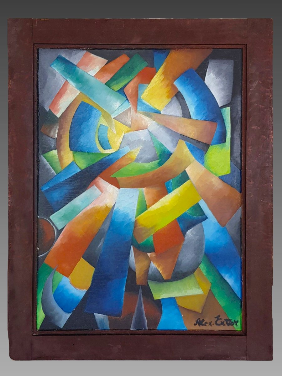 Alexandra EXTER (1882-1949) « Dynamique des couleurs »,  Composition constructiviste moderne