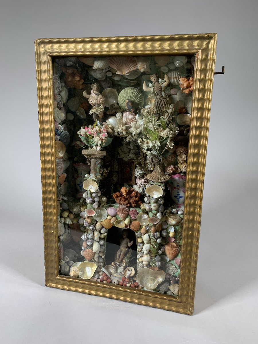 18th-century Glass-covered Nativity Diorama Known As "paradise" Composition-photo-1