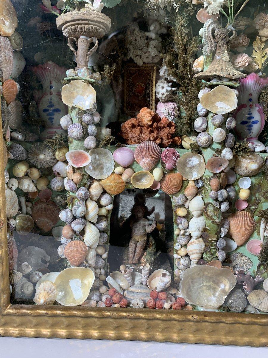 18th-century Glass-covered Nativity Diorama Known As "paradise" Composition-photo-2