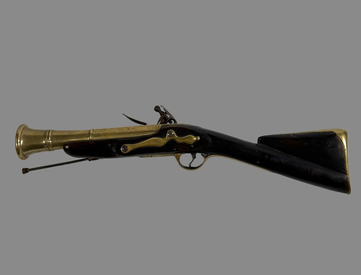 Spanish Naval Flintlock Tromblon Made Of Bronze-photo-2