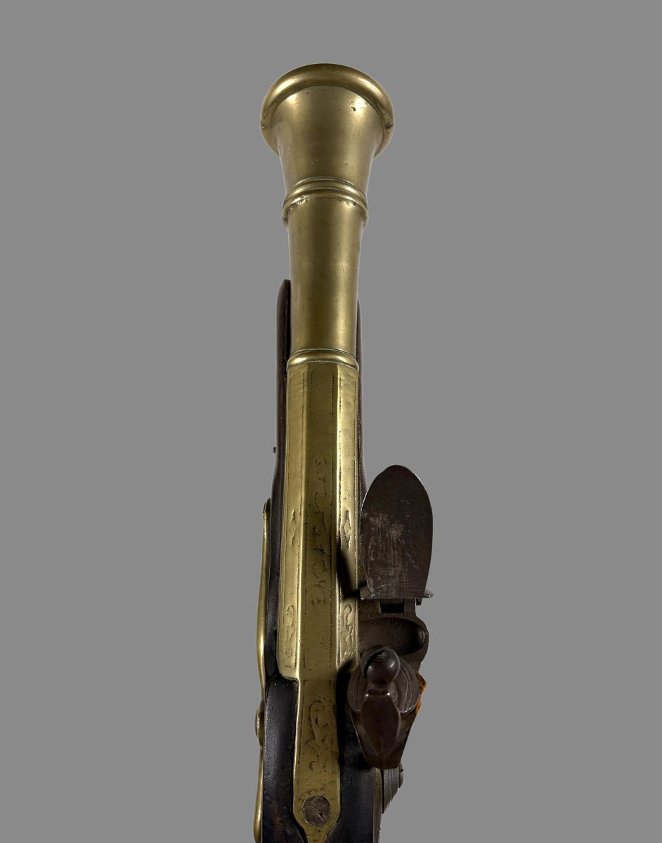 Spanish Naval Flintlock Tromblon Made Of Bronze-photo-3
