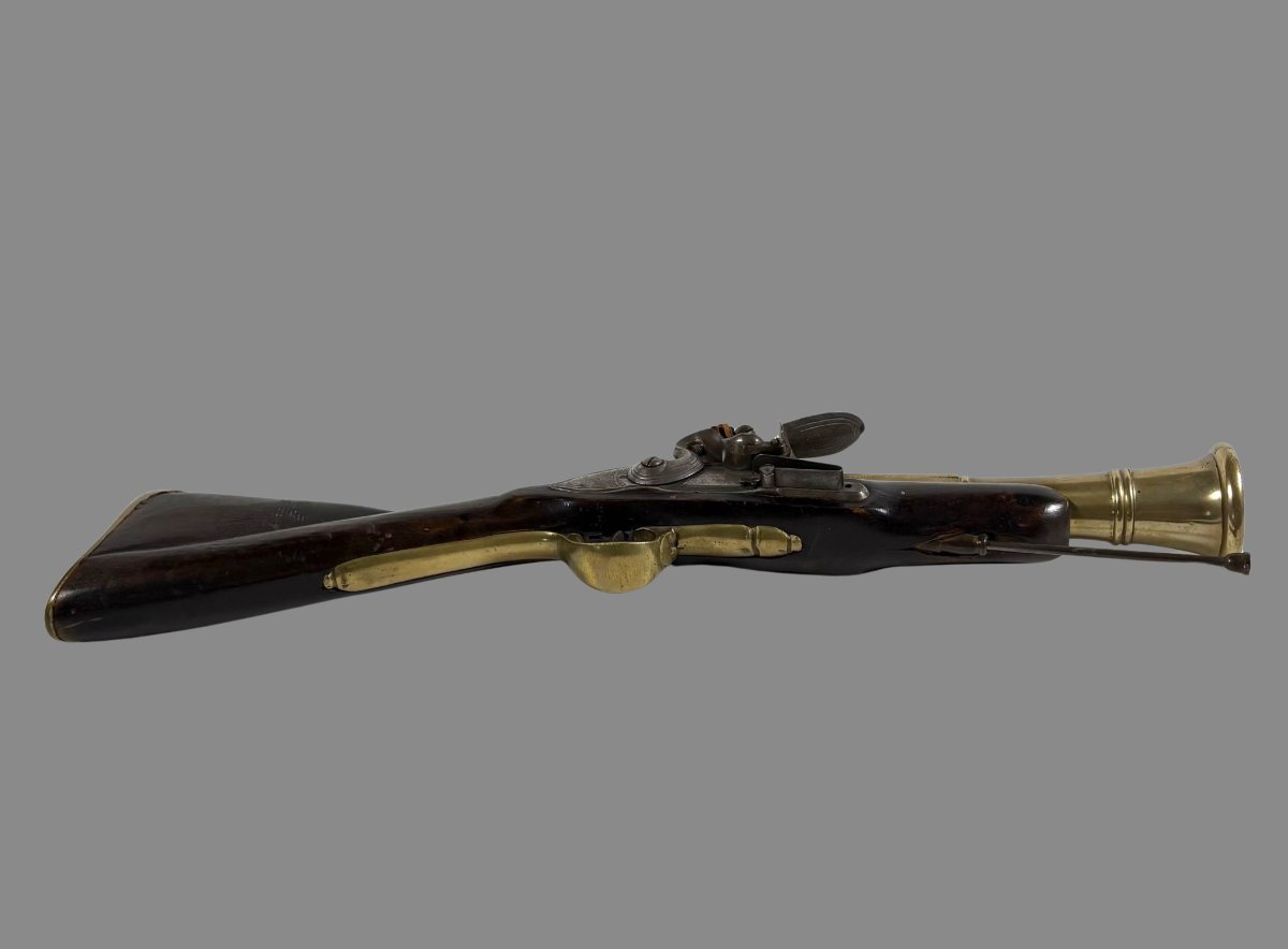 Spanish Naval Flintlock Tromblon Made Of Bronze-photo-4