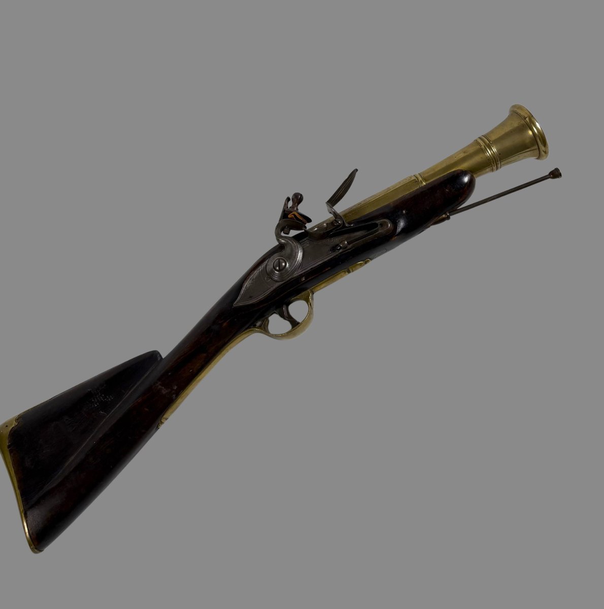 Spanish Naval Flintlock Tromblon Made Of Bronze-photo-2