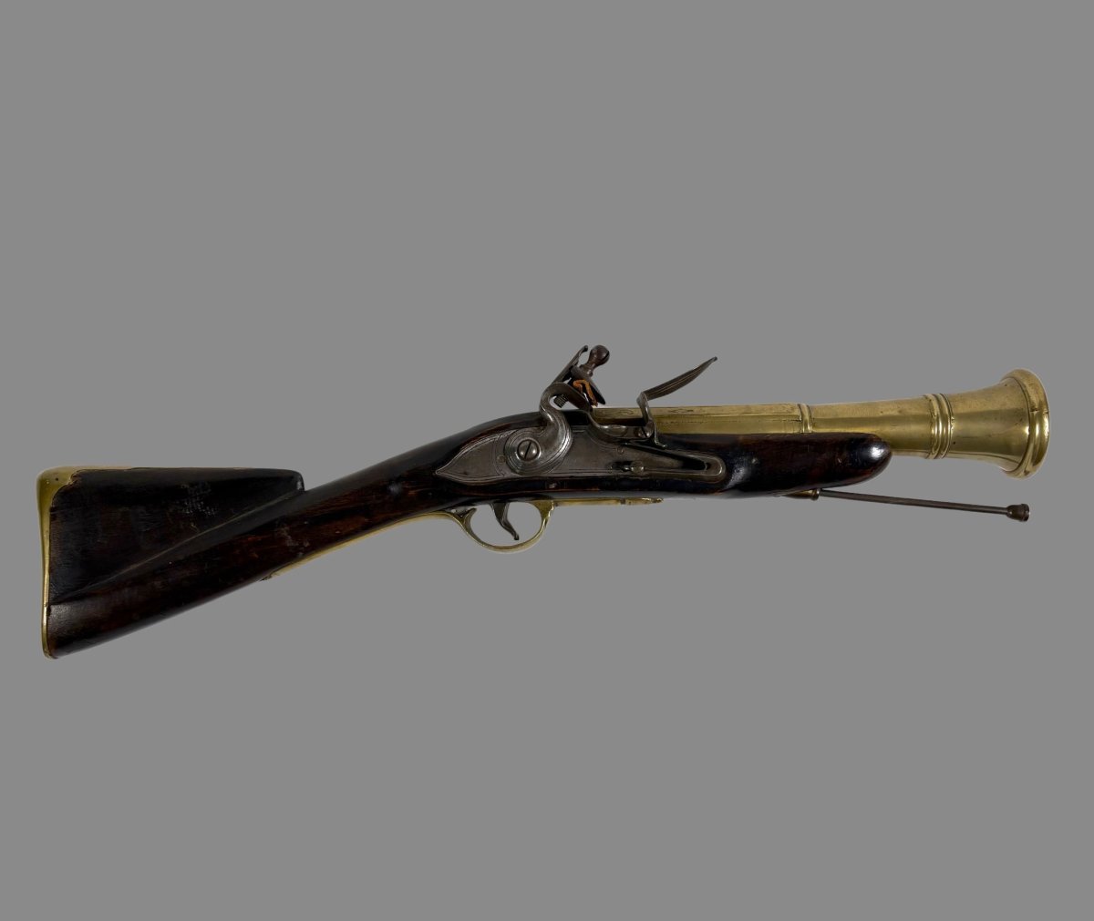 Spanish Naval Flintlock Tromblon Made Of Bronze
