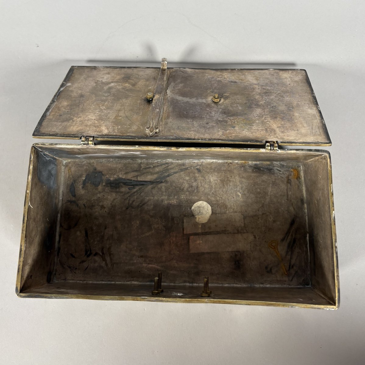  950 Sterling Silver Box In The Neo-gothic Renaissance Style, 19th Century-photo-4