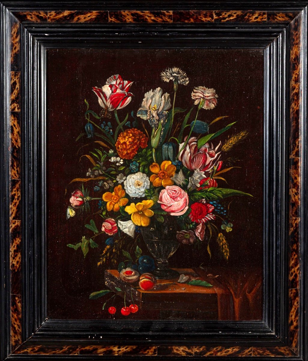  17th-century Flemish School: Still Life With A Bouquet Of Flowers
