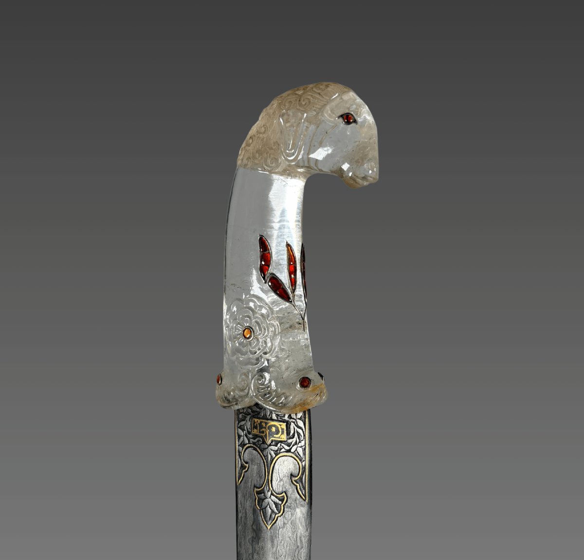 Khanjar Dagger Made Of Rock Crystal, India, Mughal Dynasty (1526–1857)-photo-2