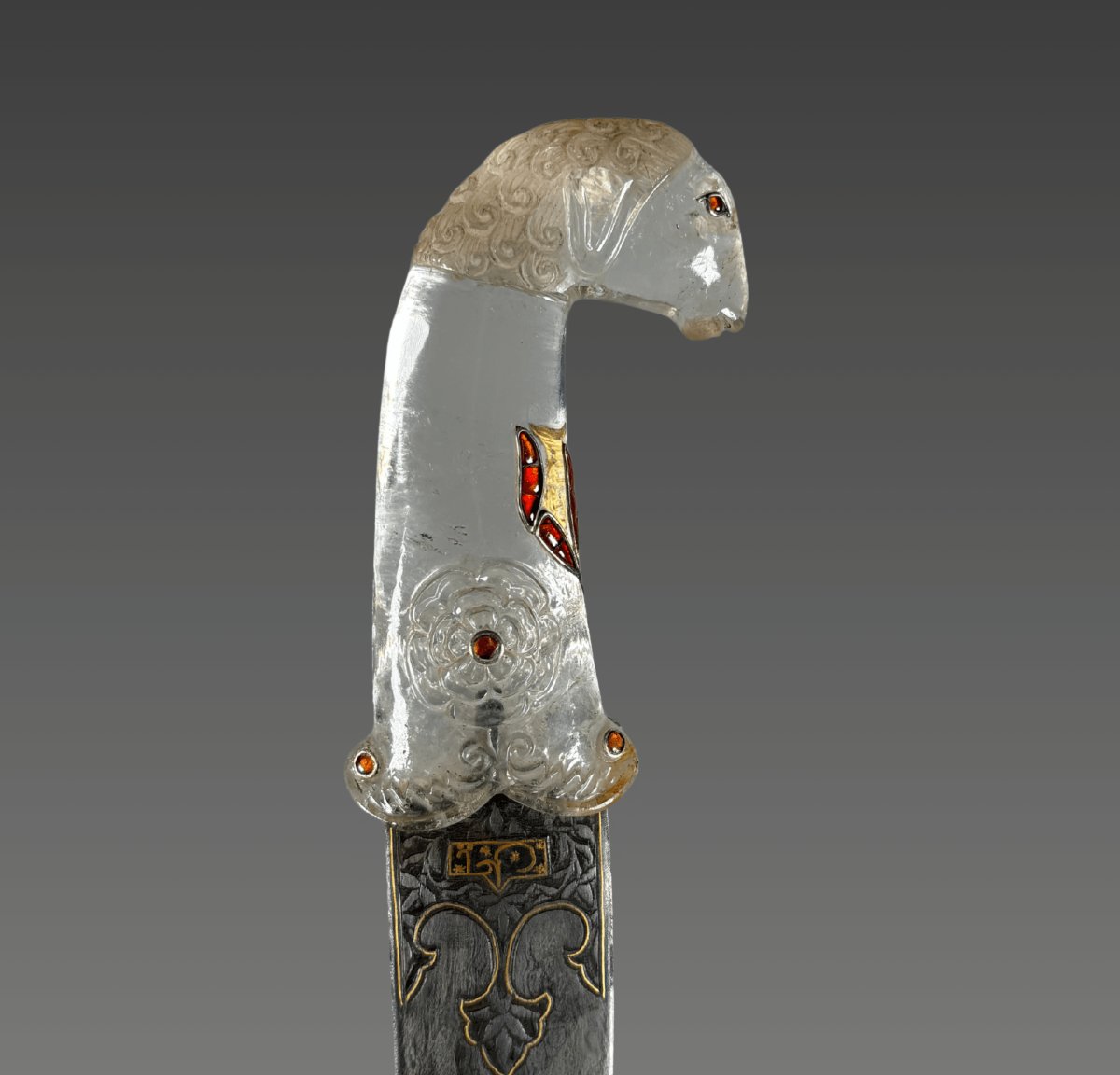 Khanjar Dagger Made Of Rock Crystal, India, Mughal Dynasty (1526–1857)-photo-3