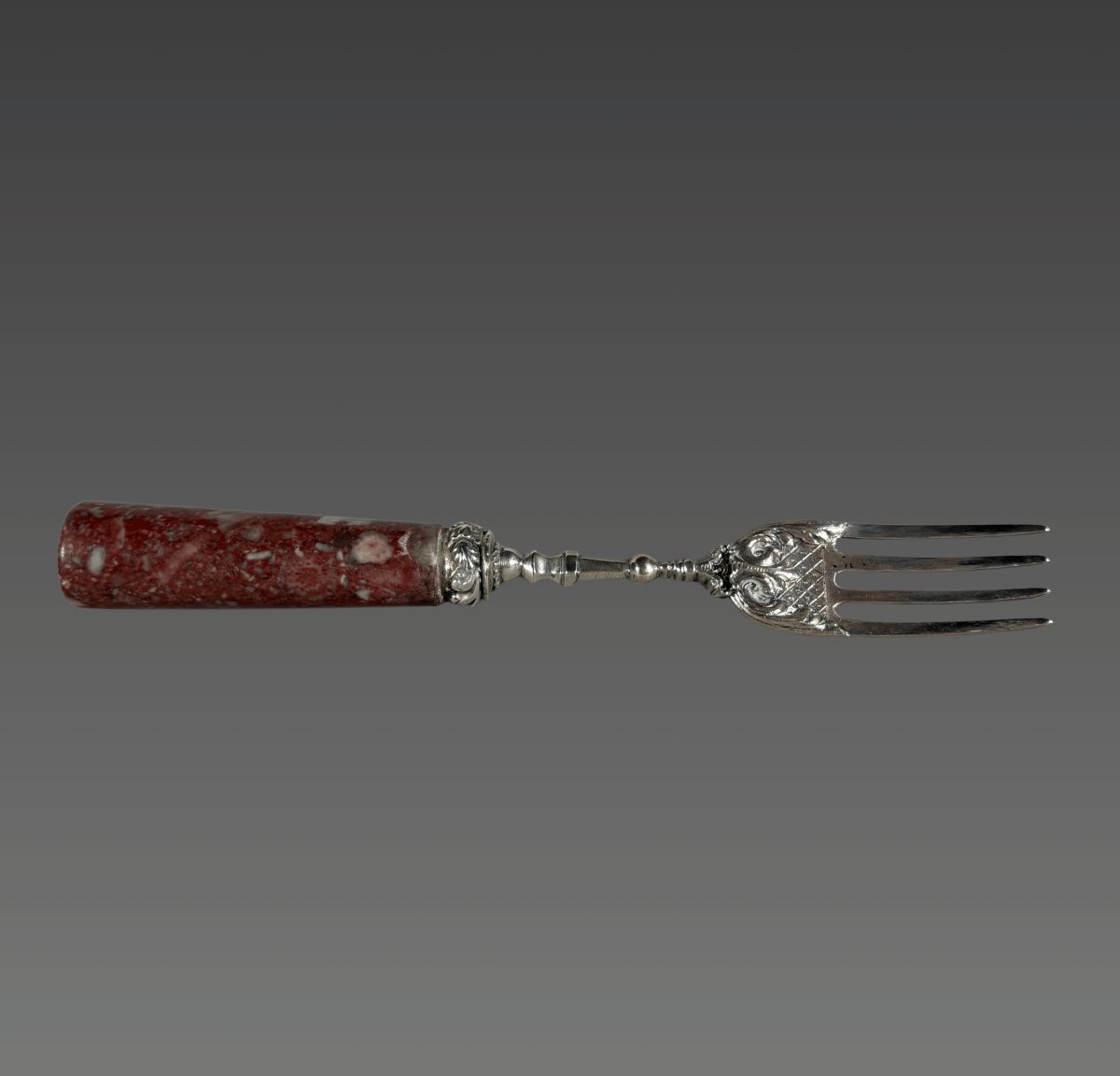 16th-century Silver And Porphyry Fork-photo-3