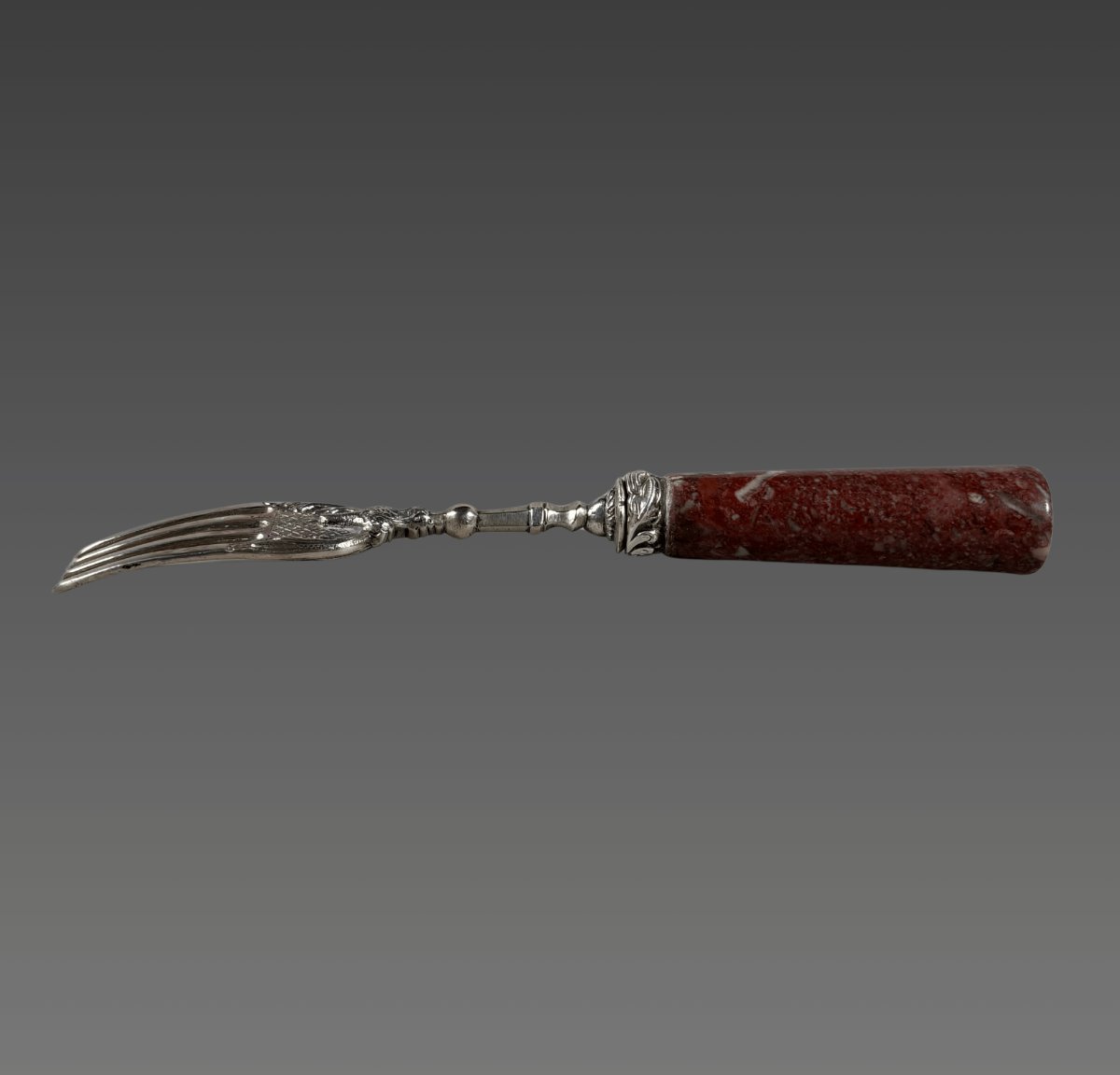 16th-century Silver And Porphyry Fork-photo-1