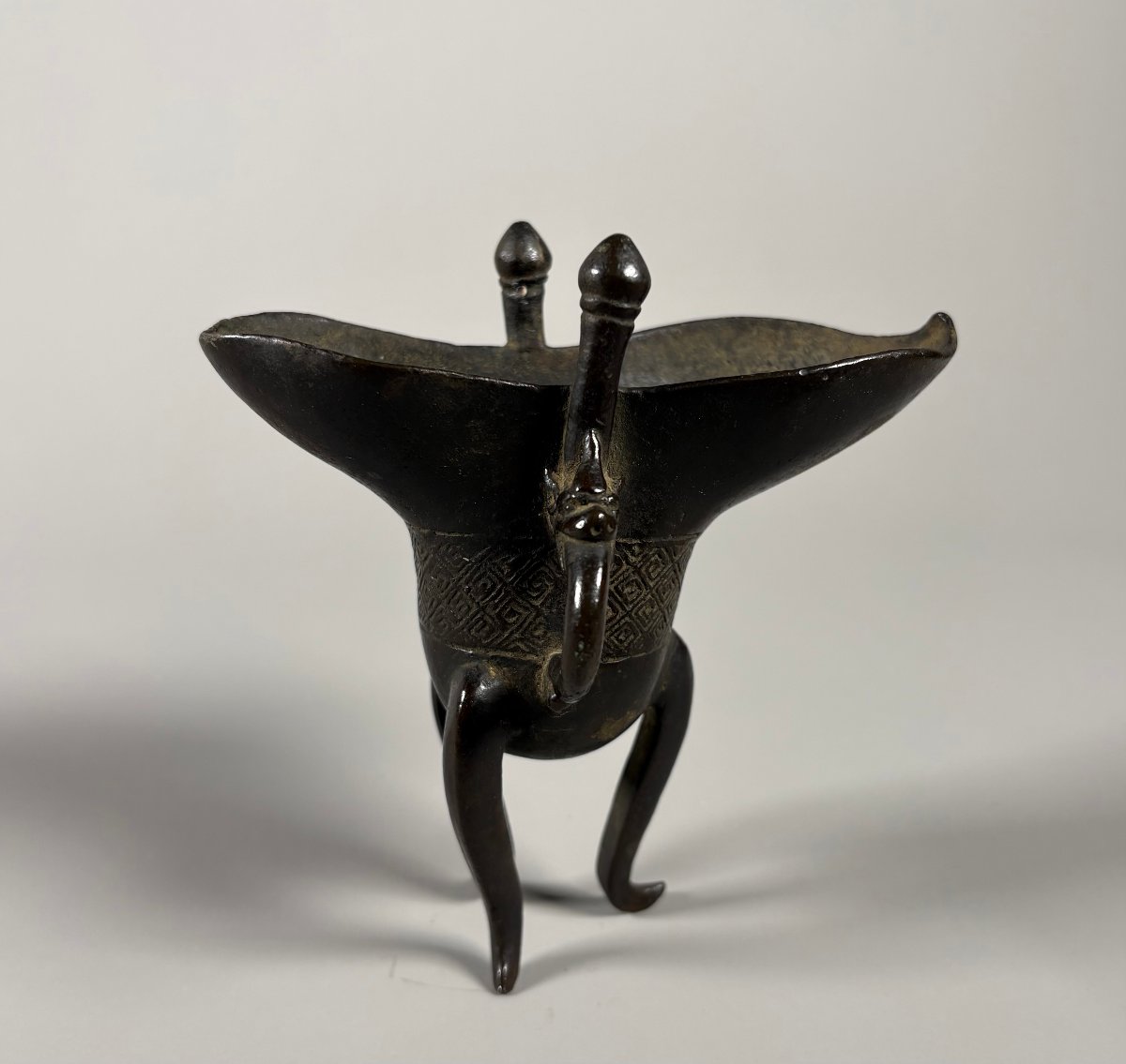 "jue" Tripod Vase, Bronze, China, Song-yuan Period  