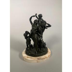 Triumph Of Bacchus 19th Century Bronze Sculpture