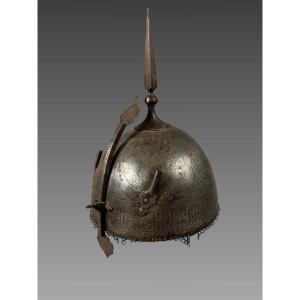 Kulah-khud Casque- Acier - Iran Inde - Dynastie Qajar (1796–1925) armure