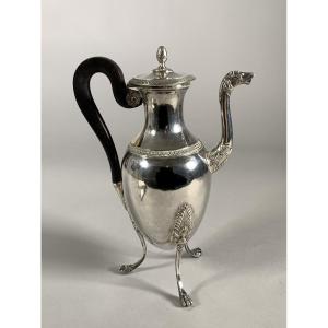 Restoration Period Silver Jug With Old Man's Hallmarks (1819-1838) 19th Century