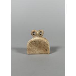 Idole campaniforme aux yeux   Tell Brak Archéologie 4th millennium B.C.