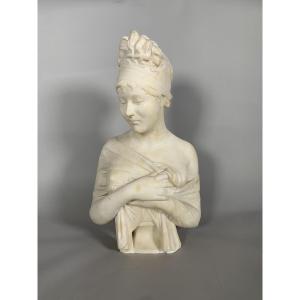 Sculpture, Buste de madame de Recamier d'apres Joseph Chinard (1756 - 1813)  52cm XIXeme siecle