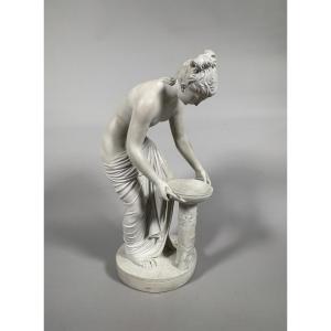 Sculpture d'une Danaïdes néoclassique XIXeme siecle 55 cm Marbre blanc