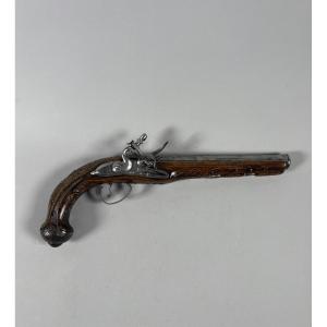 Exceptional Flintlock Pistol Richly Decorated 18th Century Louis XIV Period