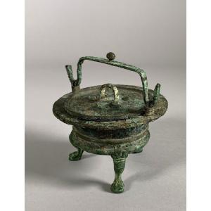 Récipient En Bronze Epoque Romaine antique Ier-IIème siècle Archéologie
