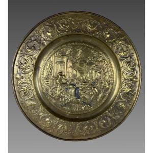 After Hans Jakob Bayr (1574–1628) Offering Plate: Athena On Mount Parnassus - 17th Century