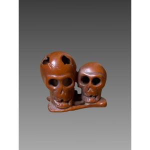 Netsuke aux cranes Japon Ere Meiji XIXème siècles