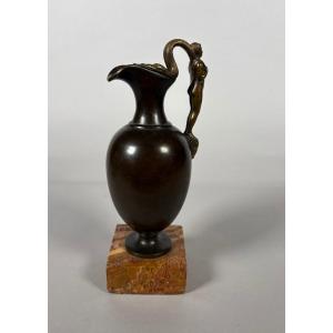 Bronze Oenochoe Modeled After Ancient Greece, 19th Century, Grand Tour