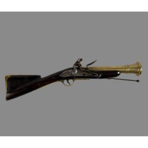 Spanish Naval Flintlock Tromblon Made Of Bronze