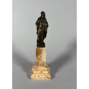 Sculpture, Saint Jean-Baptiste, XVIeme siecle - 23 cm - Bronze