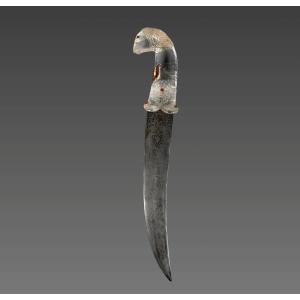 Poignard Khanjar en cristal de roche INDE Dynastie Mughal (1526-1857)