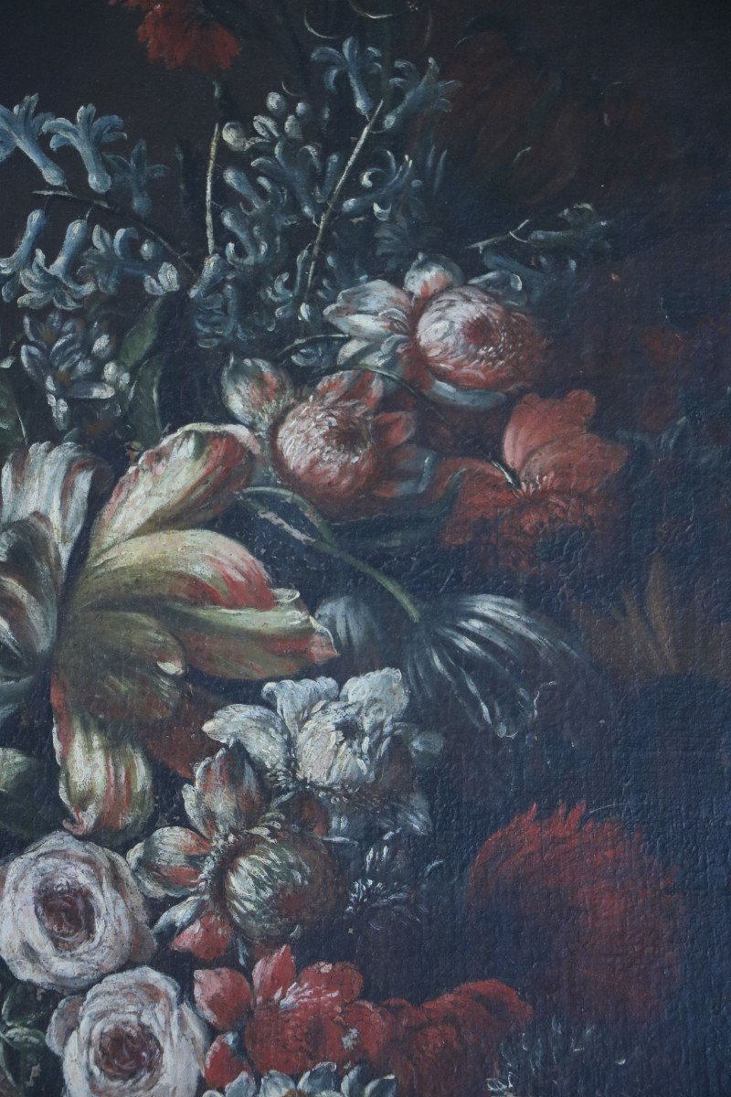 Still Life Representing A Large Bouquet Attributed To Andrea Belvedere-photo-2