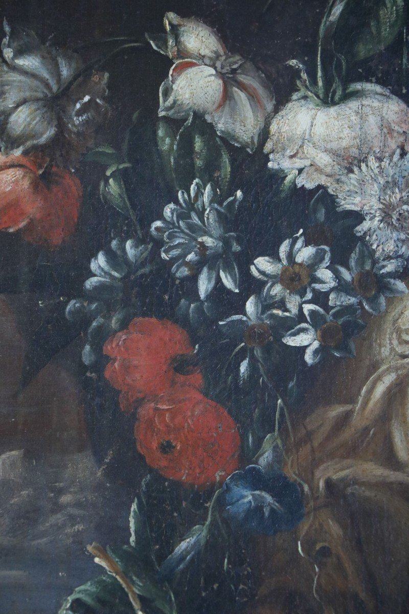 Still Life Representing A Large Bouquet Attributed To Andrea Belvedere-photo-4