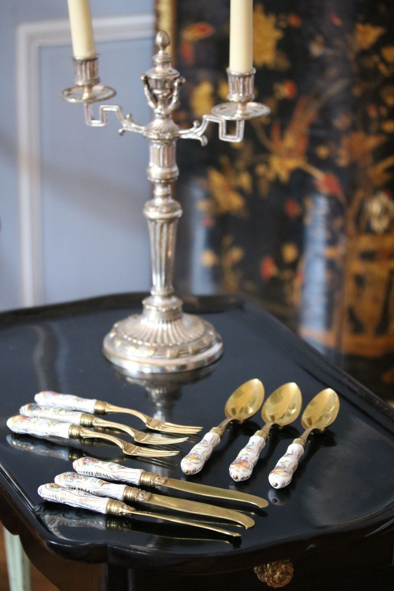 Dessert Service Of 36 Pieces In Meissen Porcelain