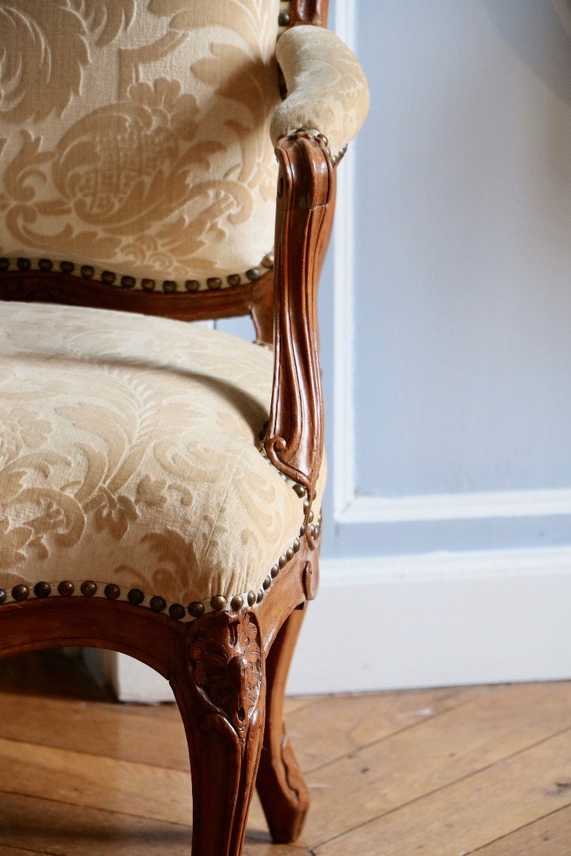 Suite De Quatre Fauteuils à La Reine Estampillés Tilliard-photo-1