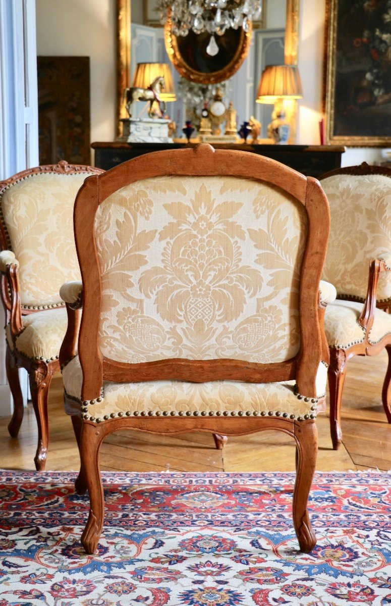 Suite De Quatre Fauteuils à La Reine Estampillés Tilliard-photo-5